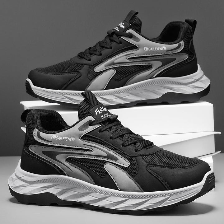 Men's Soft Sole Anti-slip Walking Shoes For Middle-aged & Elderly, Breathable Wear-resistant Dad Style Athletic Shoes For Fathers
