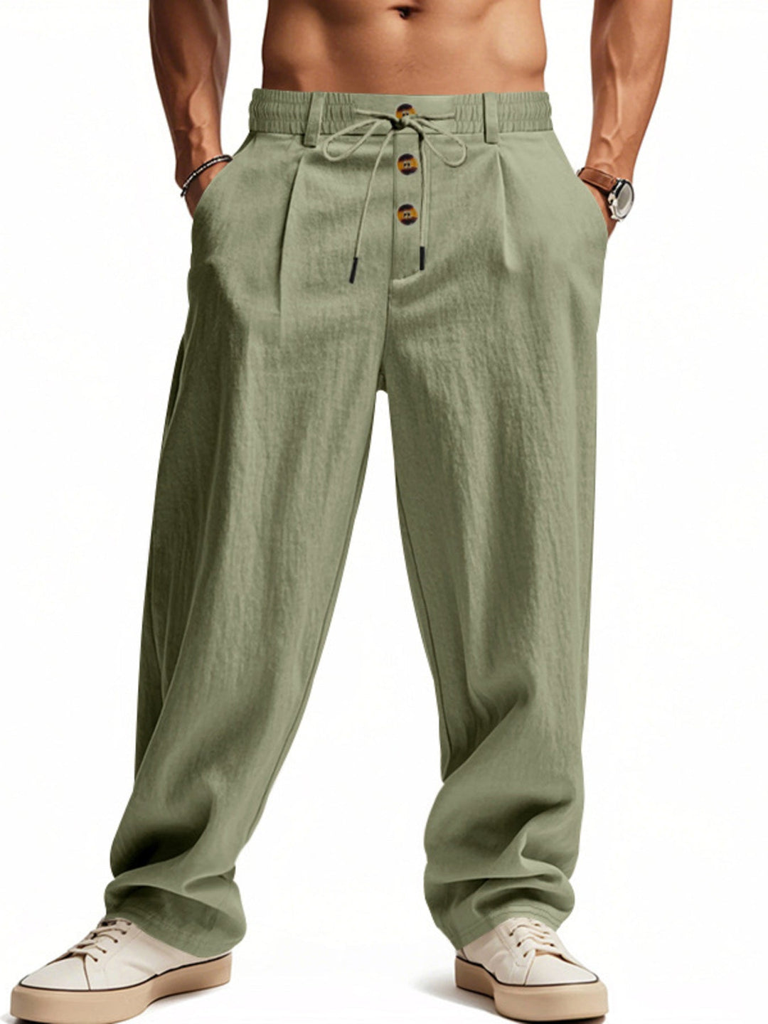 Men's Full Size Drawstring Loose Fit Pants Plus Size