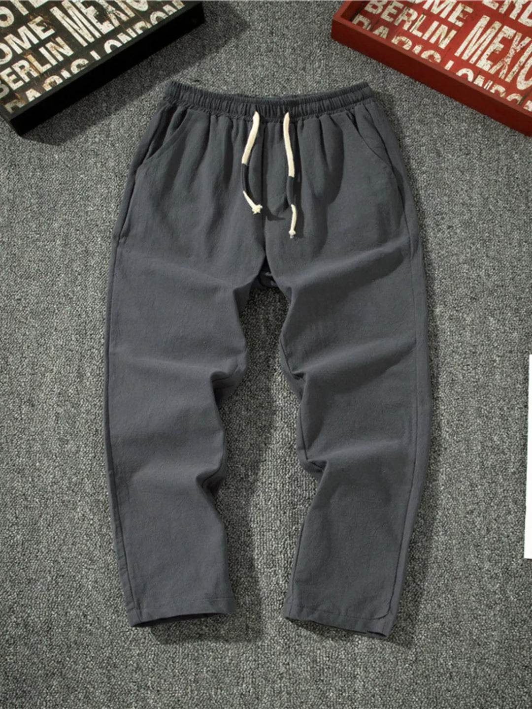 Men's Plus Size Drawstring Loose Fit Pants