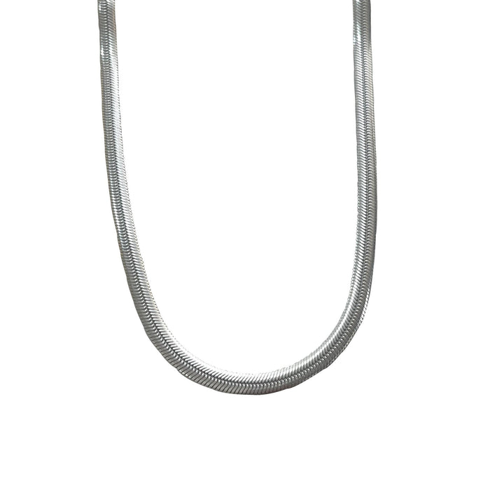 Stainless Steel Flat Snake Chain Necklace For Women