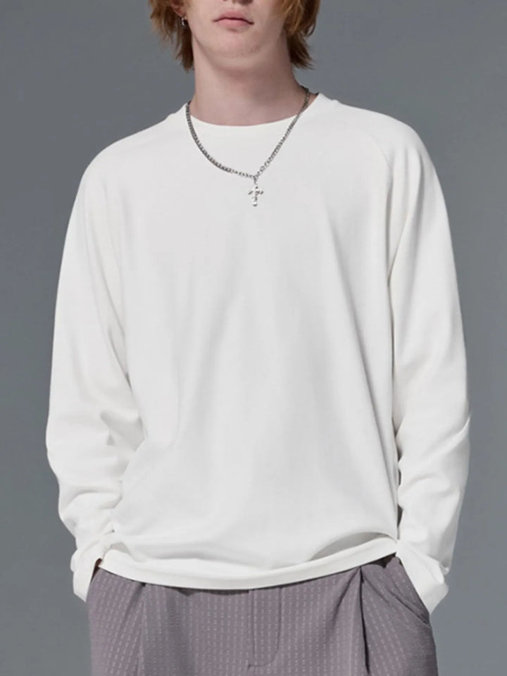Men's Oversized Round Neck Long Sleeve T-Shirt
