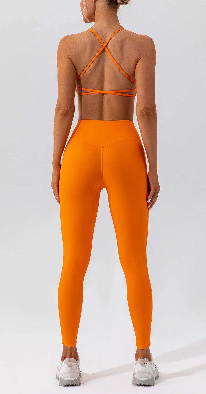 Spring Sports Suit Women Fitness Casual Running Quick Drying Nude Feel Skinny Yoga Clothes Suit