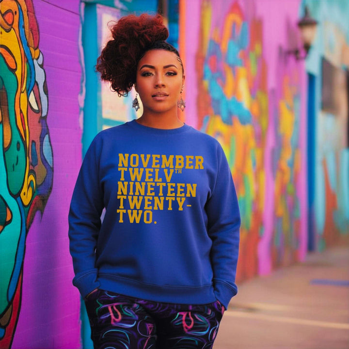 Vintage November Twelfth Crewneck Pullover Sweatshirt