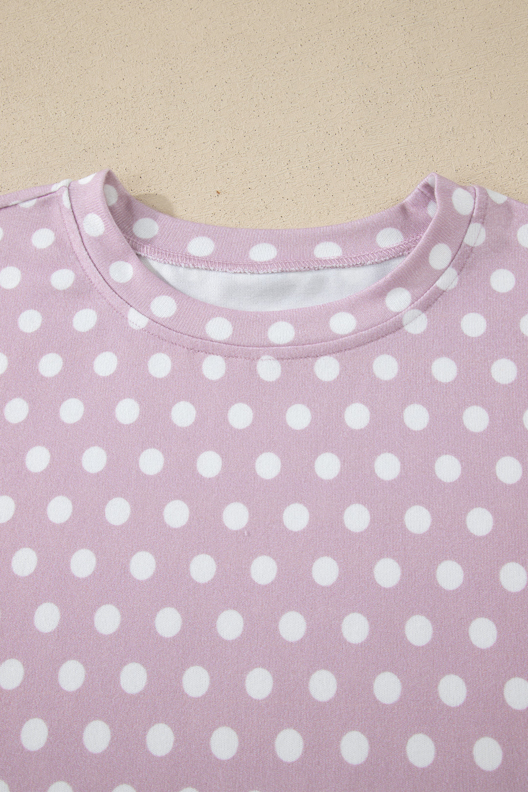 Purple Polka Dot Print Short Set