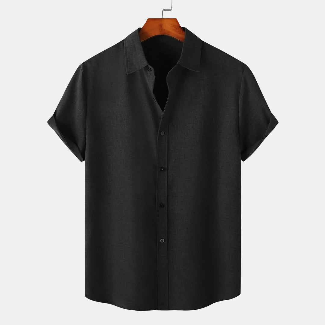 Men's Plus Size Button Up Short Sleeve Shirt
