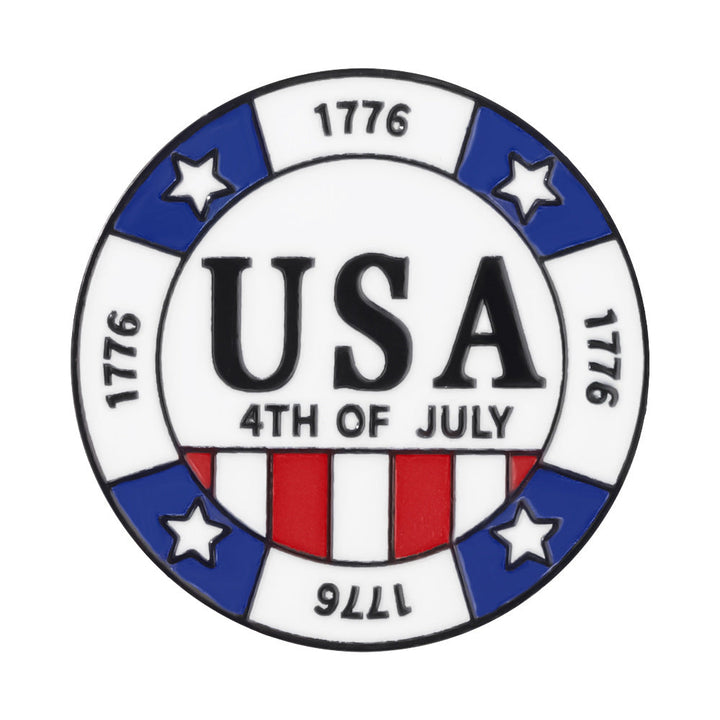 Independence Day-themed Metal Brooch Badge