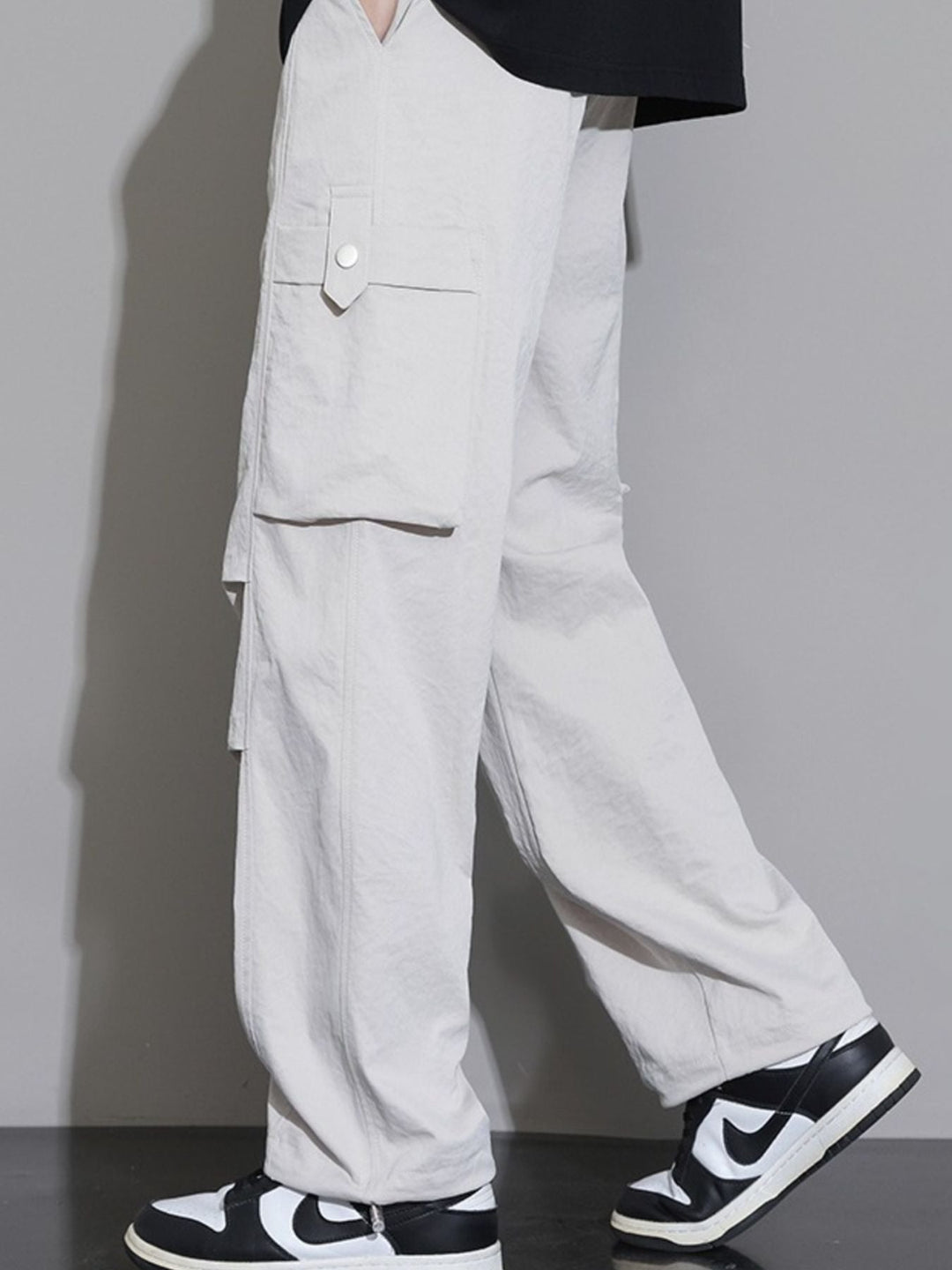 Men's Plus Size Relaxed Fit Cargo Pants with Drawstring