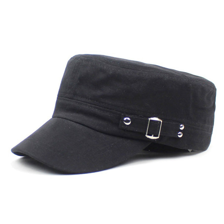 Mens Cotton Flat-brim Baseball Cap