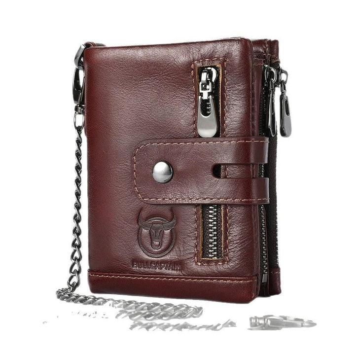 Captain Bull Mens Genuine Leather Phone Holder Wallet, Multi-functional
