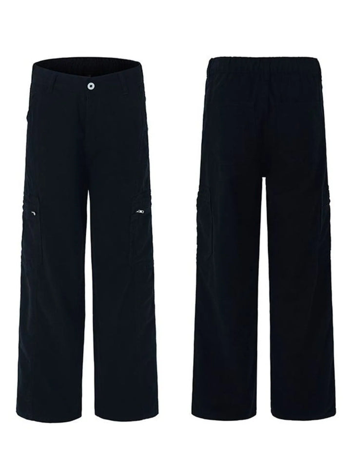 Men's Wide Leg Cargo Pants with Multi Pockets
