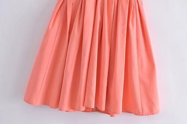 Spring Sexy Deep V Plunge Zipper Design Sling Vest Dress Bright Color Evening Dress