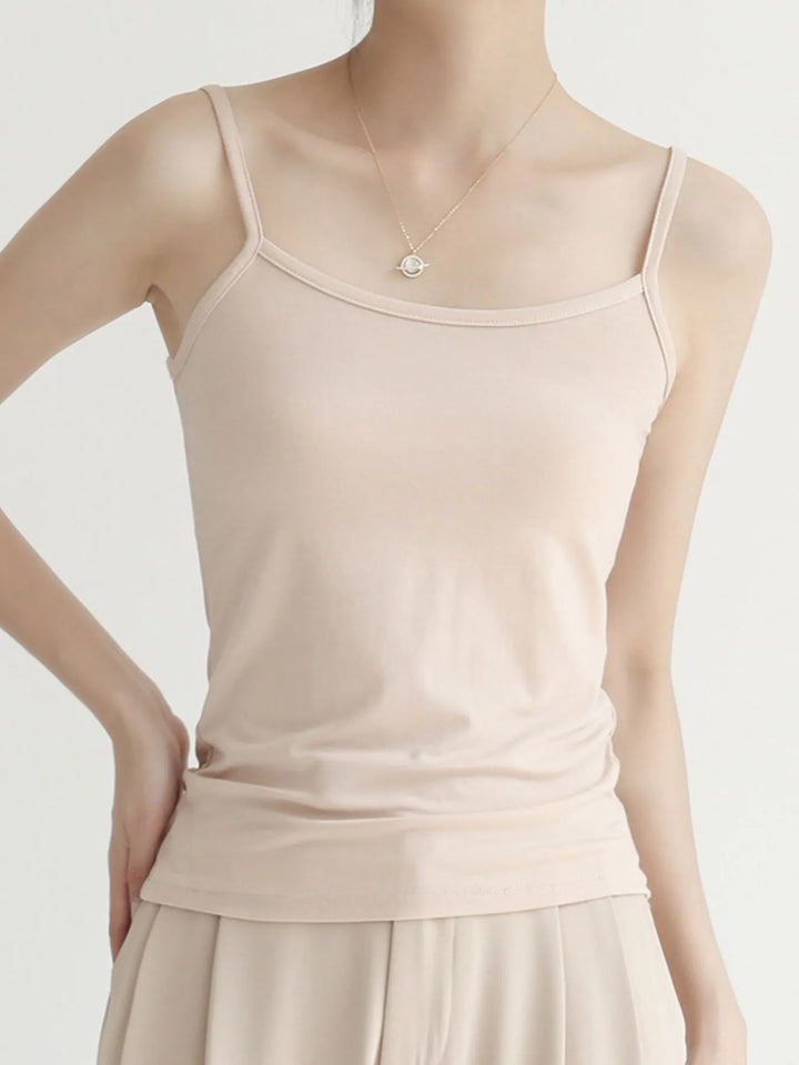 Solid Color Scoop Neck Cami