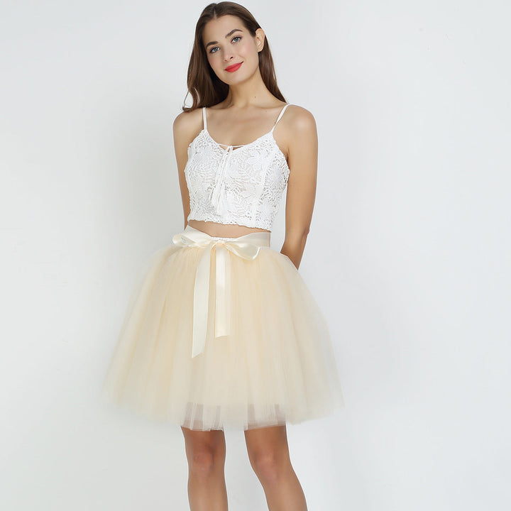 Women Clothing Tutu Skirt Layers Mesh Tulle Skirt