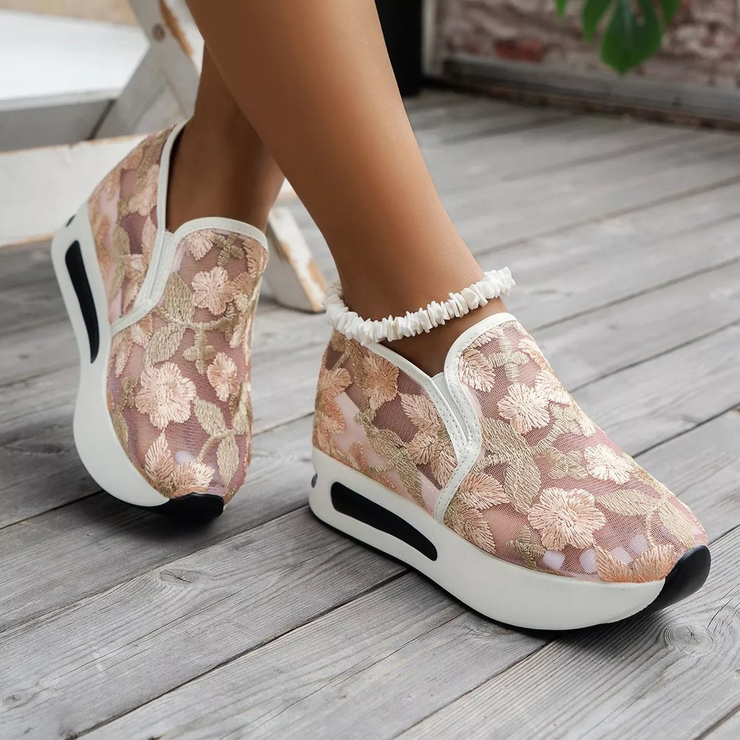 Round Toe Platform Slip-Ons