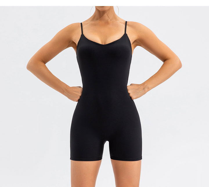Seamless Sexy Peach Hip Yoga Bodysuit Quick Drying Fitness Sports Back Shaping Air Yoga Clothes One Piece