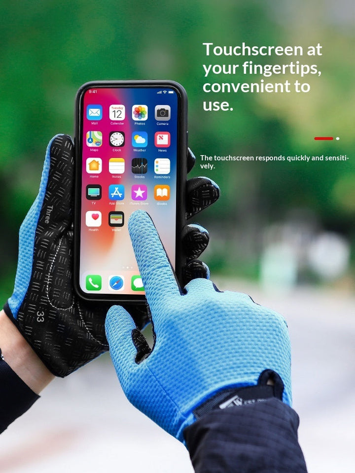 SpringSummer Cycling Gloves Touchscreen-Enabled Full-Finger Gloves For Motorcycles And Bicycles