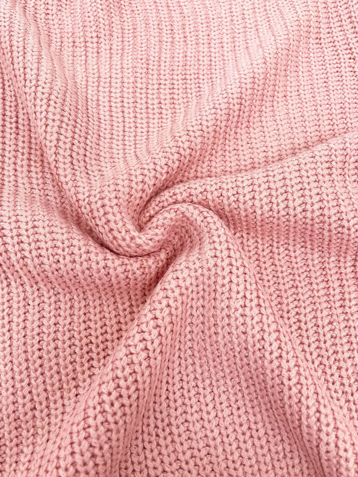 One-Shoulder Ribbed Knit Top with Relaxed Fit