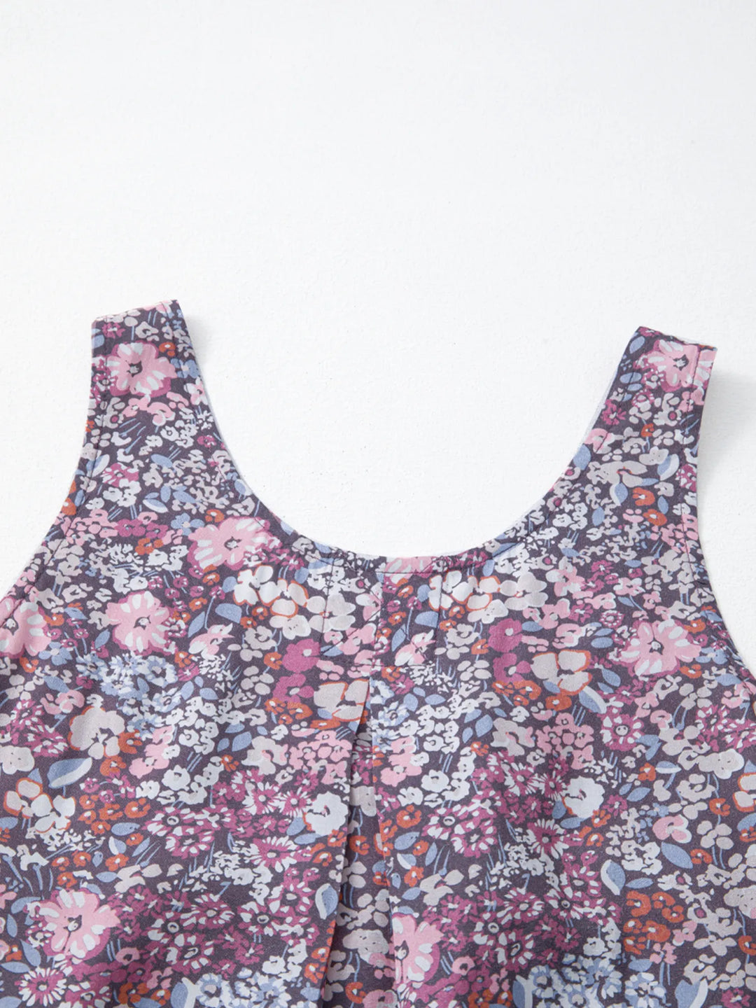 Floral Print Button Front Tank Top