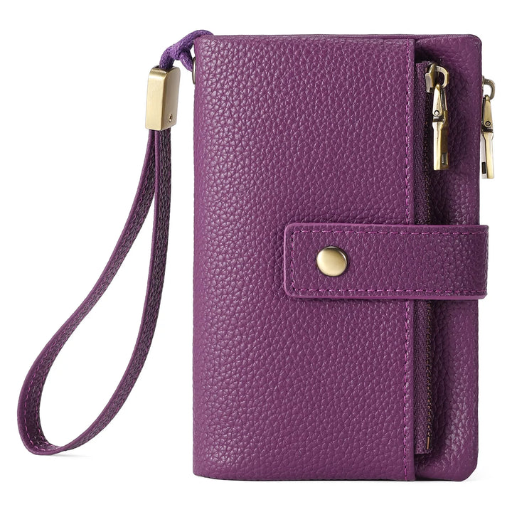 Solid Color Leather Wallet