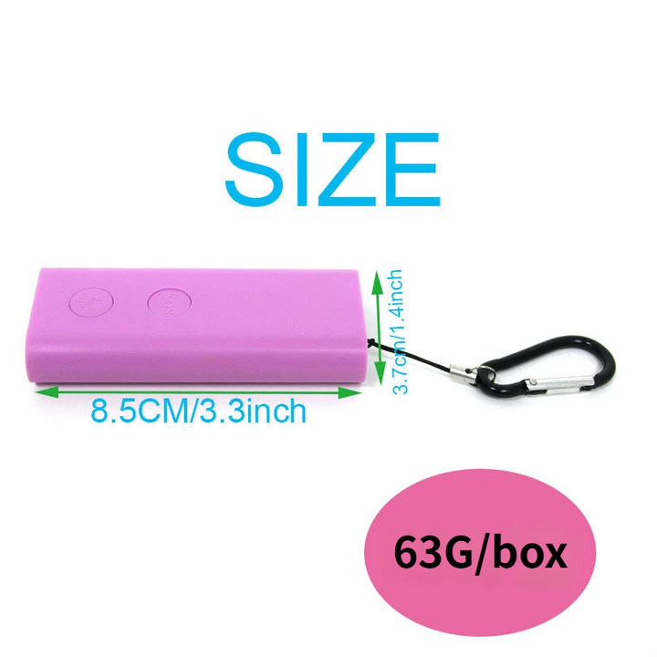 Personal Safety Alarm With 130LM LED Light For Self Defense Outdoor Emergency