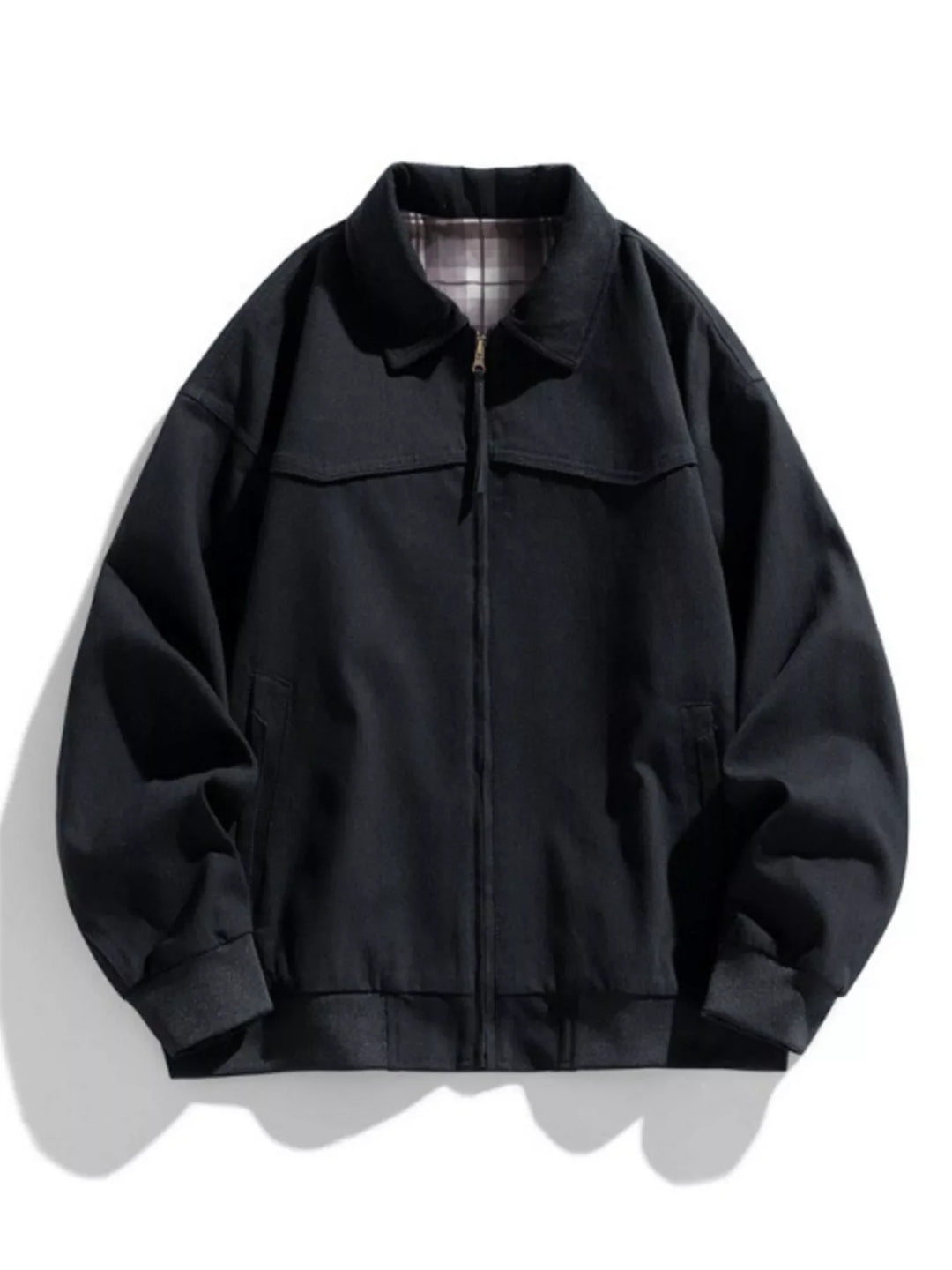 Men's Full Size Zip Up Long Sleeve Jacket Plus Size