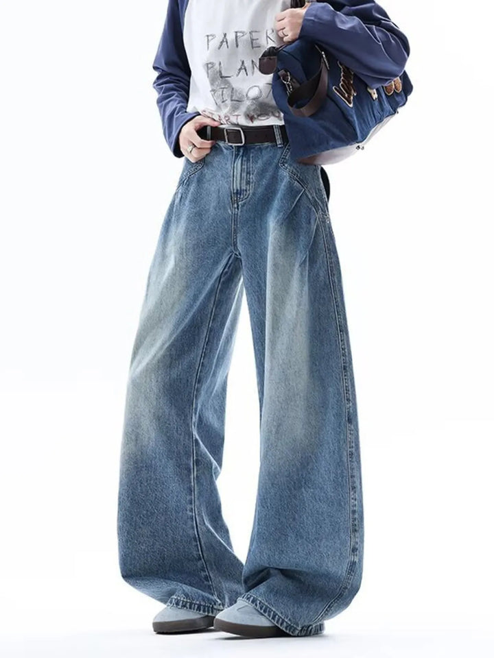 Men's Full Size Wide Leg Jeans Plus Size