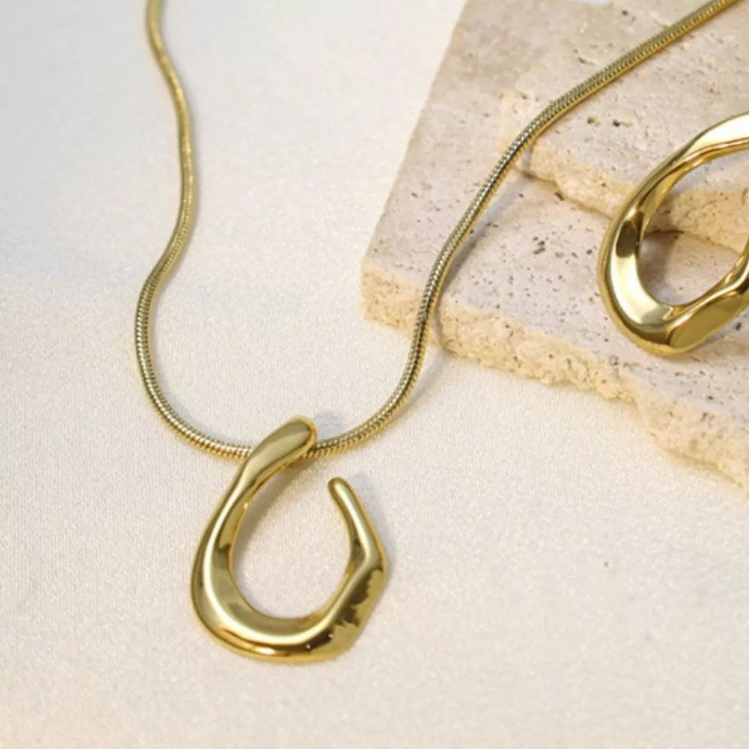 18K Gold-Plated Geometric Necklace
