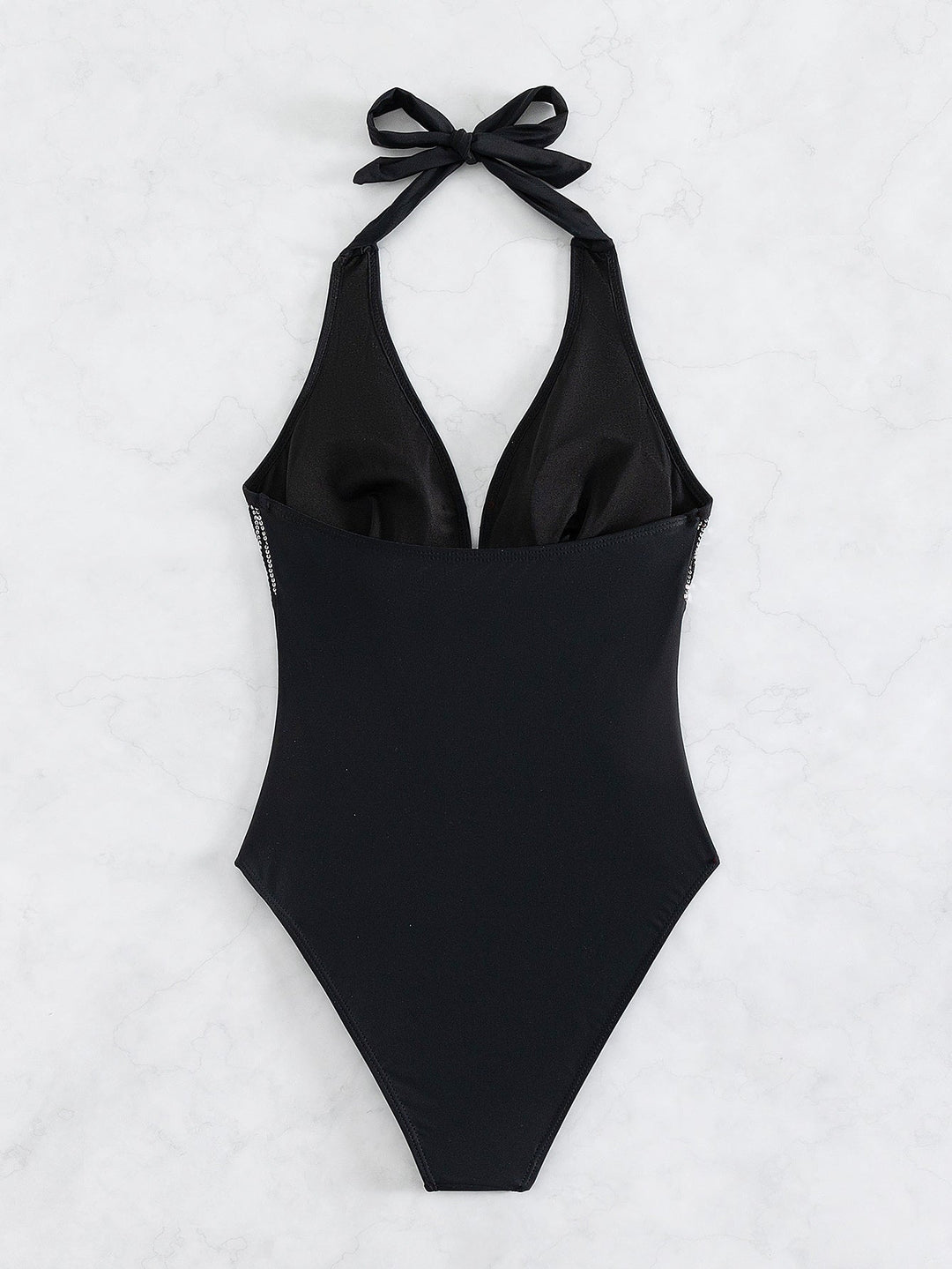 One Piece Swimsuit Women One Piece Halter Sequined Sexy Backless Bikini Swimsuit