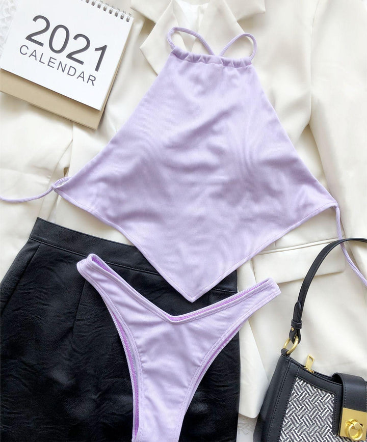 Bellyband Bikini Split Small Sunken Stripe Swimsuit Swimsuit
