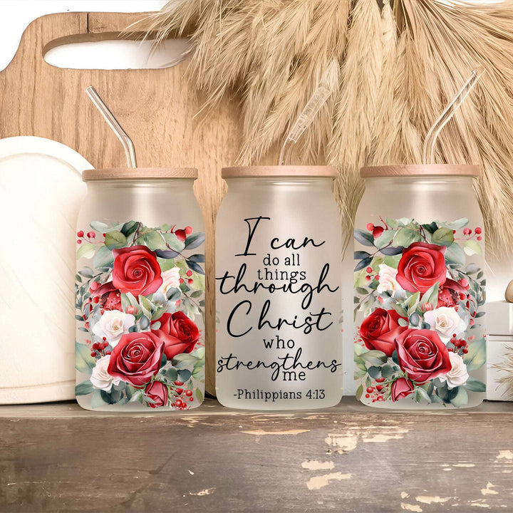 Bible Verse Scripture Cup, Mug & Tumbler with Lid & Straw – Floral Christian Gift for Her