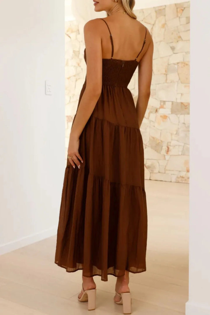 Ruched Smocked Back Cami Dress