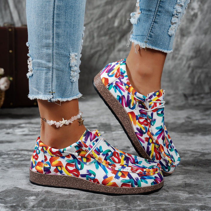 Colorful Printed Casual Loafers