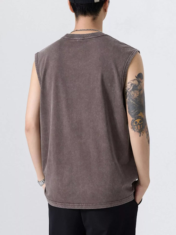 Men's Plus Size Round Neck Tank