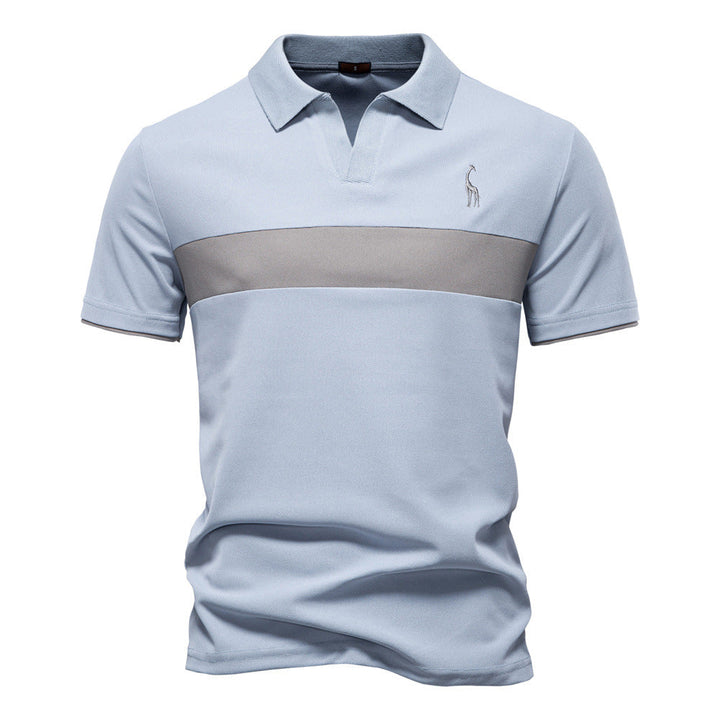 Deer Embroidered POLO Men's Lapel Short-sleeved T-shirt