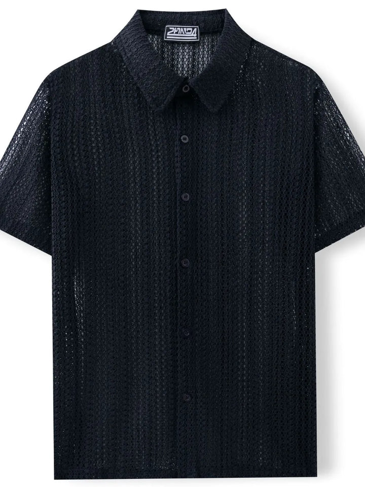 Men's Plus Size Button Down Short Sleeve Shirt