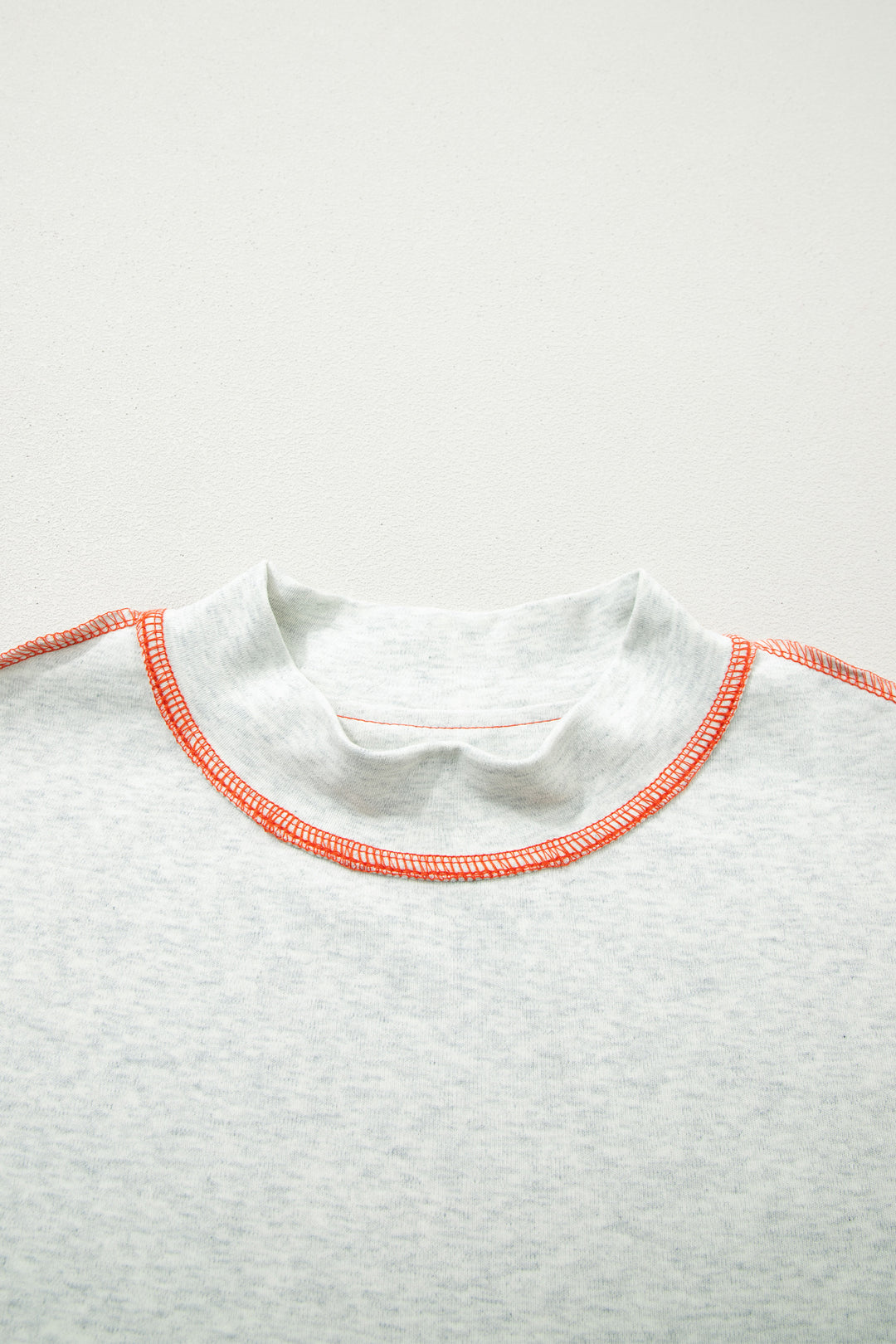 Light Grey Reversible Contrast-Stitched T-Shirt