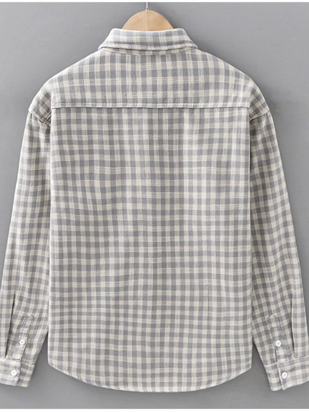 Men's Plus Size Plaid Casual Long Sleeve Shirt