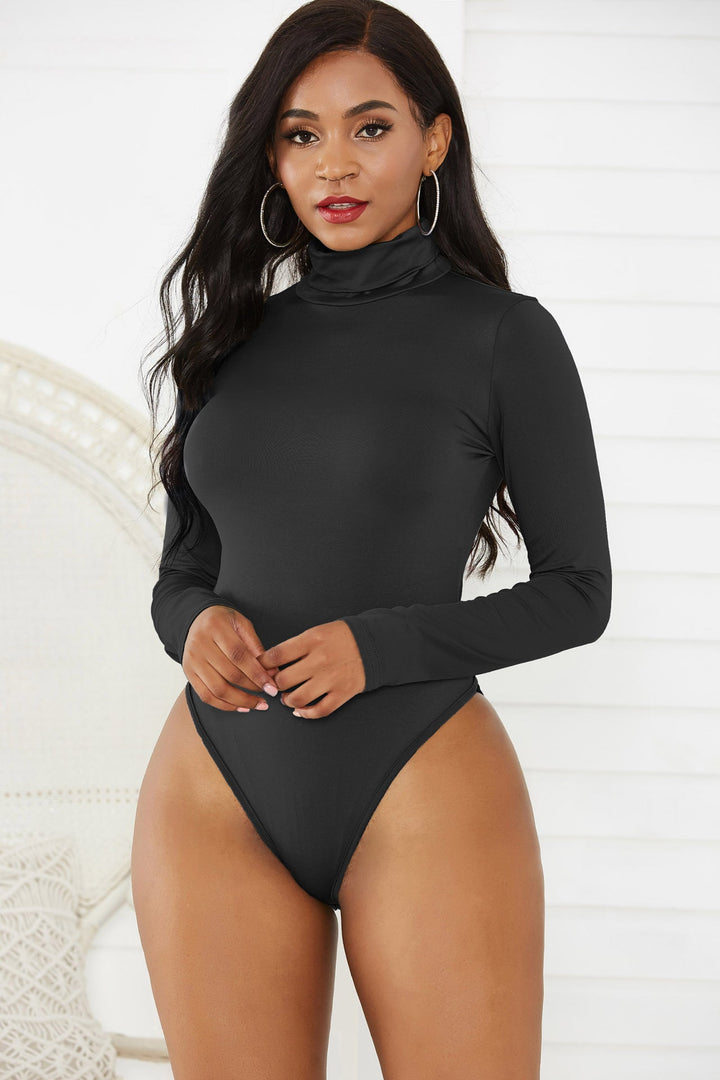 Sexy Women Clothing 12-Color Long Sleeve Turtleneck Slim Fit Solid Color Tight Bodysuit Winter Plus size