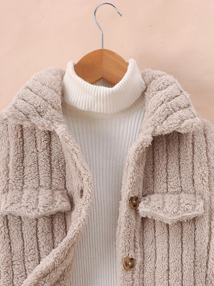 Children's Cozy Fleece Button-Down Jacket