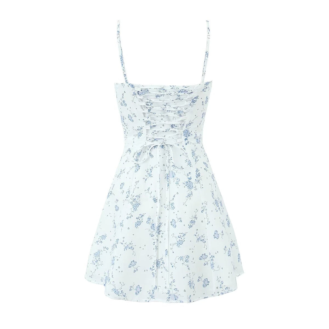 Summer Boning Corset Strap Sling Dress Backless Sexy Dress