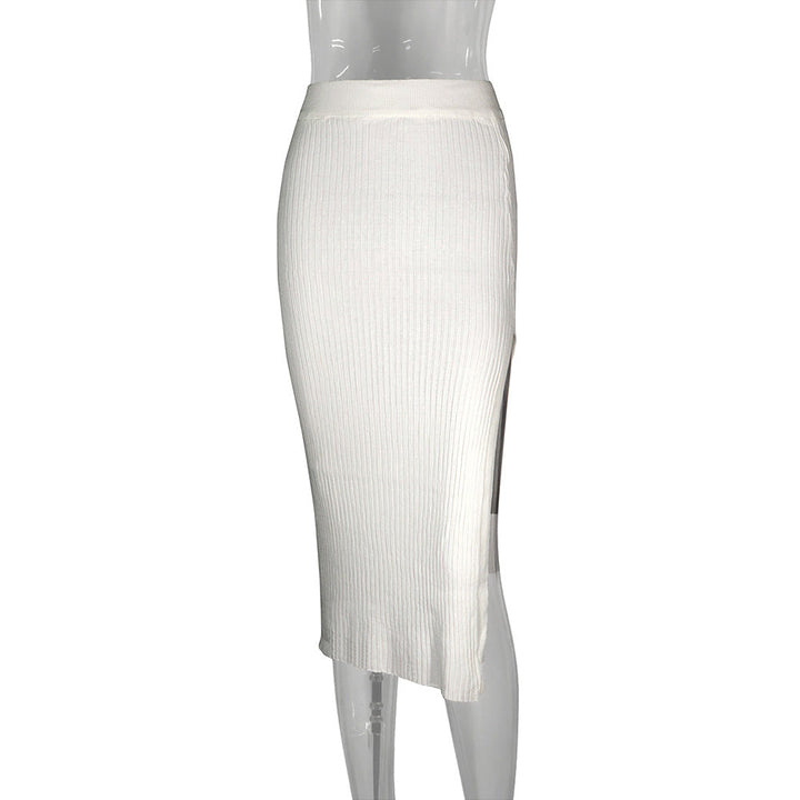Summer Knitted Internet Celebrity Split Skirt Women Skirt