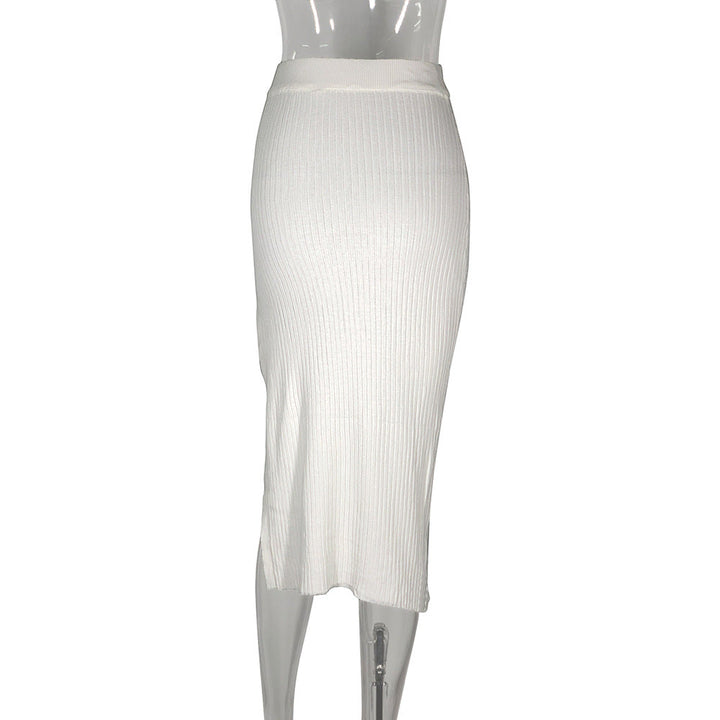 Summer Knitted Internet Celebrity Split Skirt Women Skirt