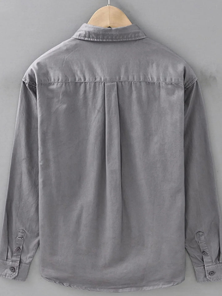 Men's Plus Size Button Up Long Sleeve Shirt