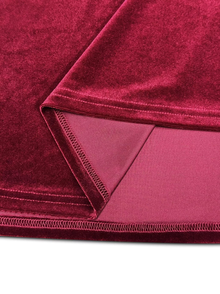 Velvet Long Sleeve Maxi Dress