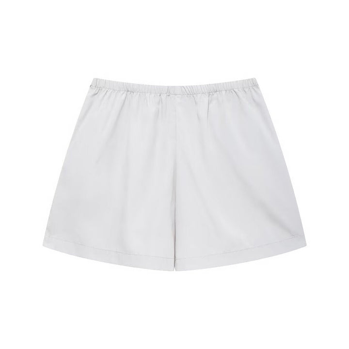 Autumn Artificial Jewelry Decoration Poplin Shirt Casual Shorts Women Suit