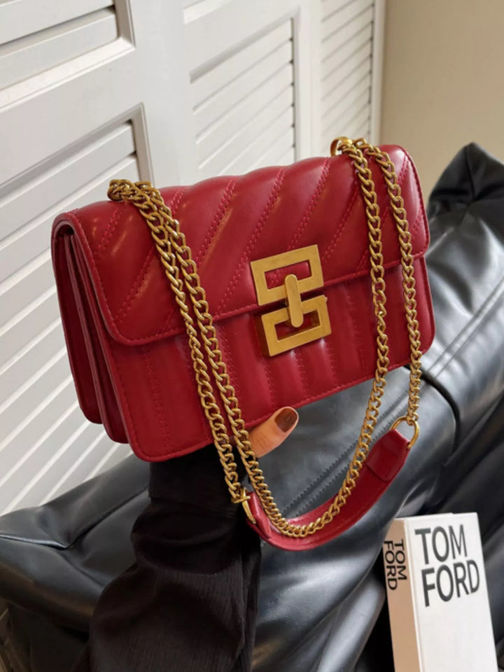 Quilted Flap Chain Crossbody Bag