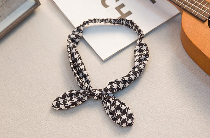 Big bow tie bunny ears headband