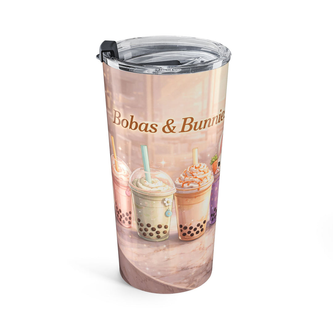 Boba Bunny Drinks Tumbler 20oz | Cute Bubble Tea Rabbit Design
