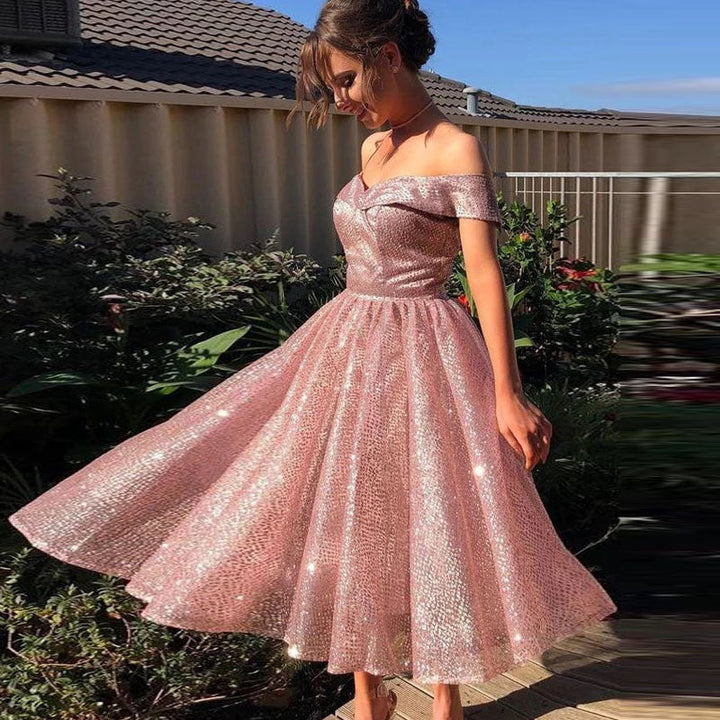 Women Clothing Cocktail Evening Dress Sexy V Slim Short Tuxedo Dress