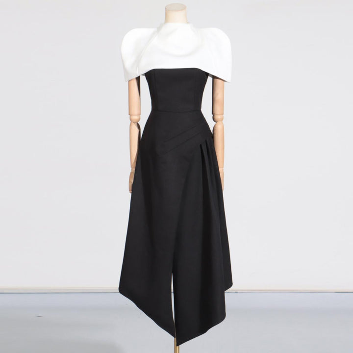Elegant Vietnam Special Interest Design Detachable Pullover Patchwork Cami Dress Women Summer Slit Dress Women